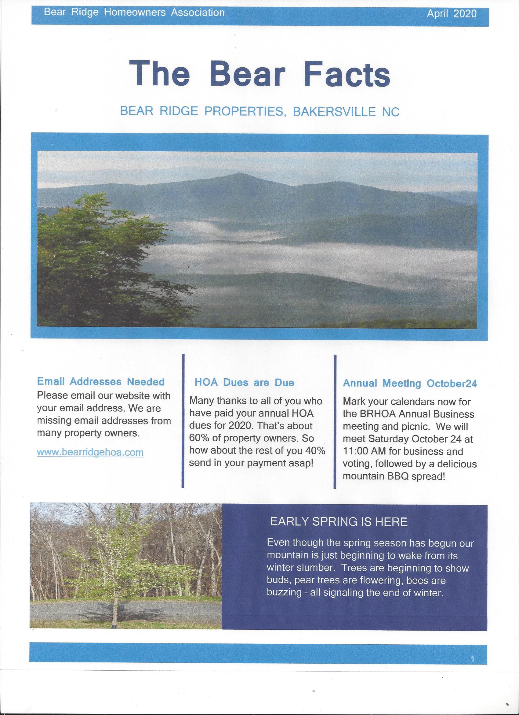 brhoa newsletter 1